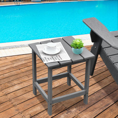 15-Inch Patio Wooden Slat End Side Coffee Table product